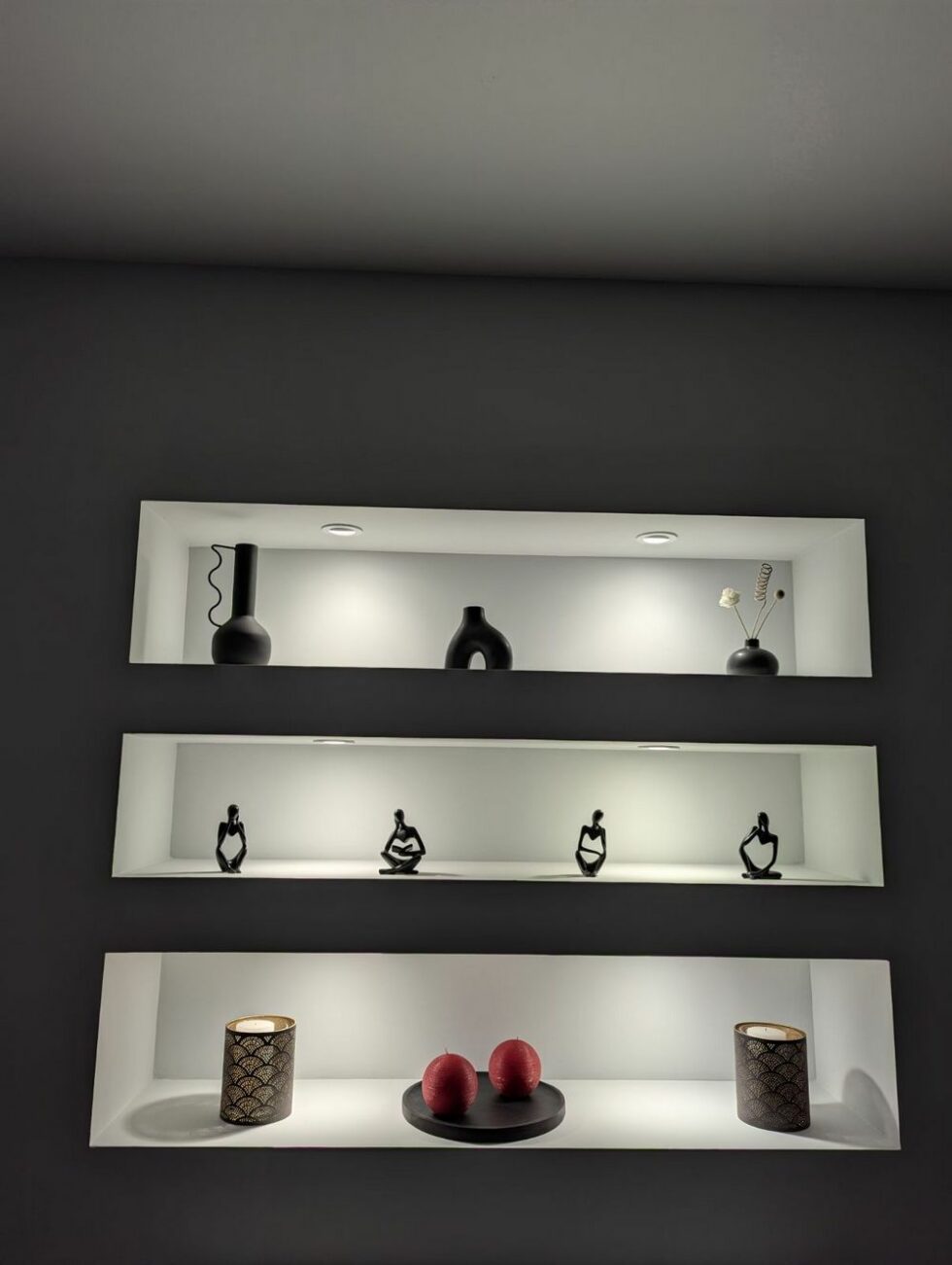 étagère éclairage lumineux